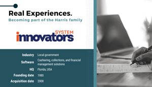 System Innovators logo with text that reads 'Becoming part of the Harris Family'
